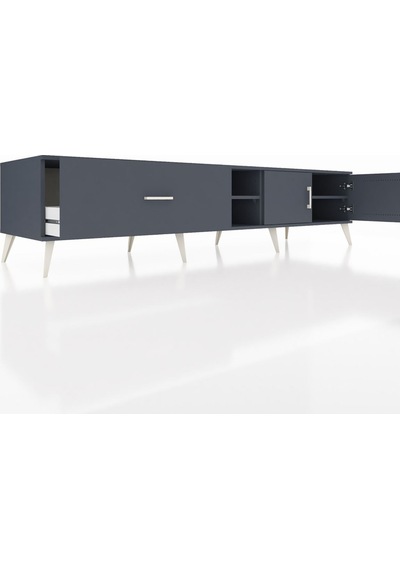 Kronos Tv Ünitesi 2 Raflı Tek Çekmeceli 2 Kapaklı 220x59x51 Antrasit-antrasit Antrasıt/antrasıt - Antrasıt Kronos Tv Ünitesi 2 Raflı Tek Çekmeceli 2 Kapaklı 220x59x51 Antrasit-antrasit Antrasıt/antrasıt - Antrasıt