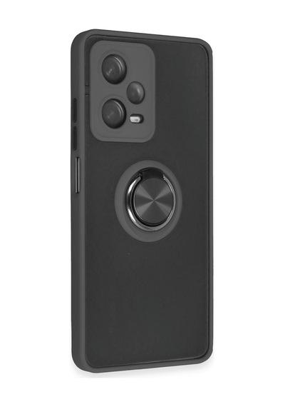 Uryport Xiaomi Redmi Note 12 5g Kılıf Montreal Yüzüklü Silikon Kapak - Siyah