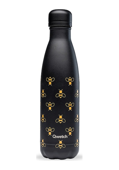 Qwetch QD2322 Arı Desenli Isı Yalıtımlı 500 ML Termos - Siyah