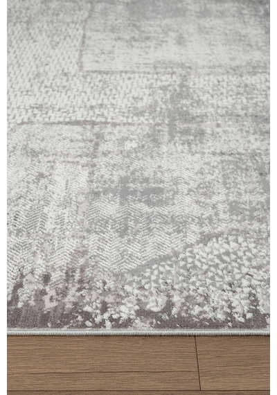 Matris Mı002g Gri Halı Modern Pamuk Taban Akrilik Tozuaz Salon Yatak Odası Koridor Halısı-1330
