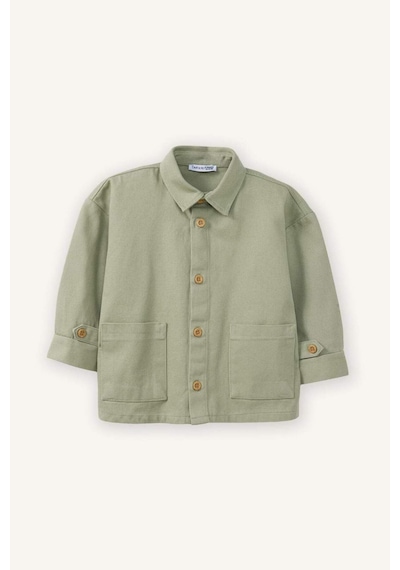 Defacto Erkek Bebek Gabardin Uzun Kollu Gömlek G6614a526spgn1216 Yeşil-gn1216