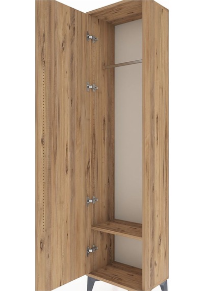 Arges Dolap Tek Raflı Tek Kapaklı Tek Askılı 44x30x182 Çam-çam Çam