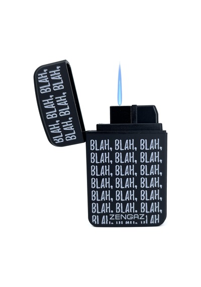 Zengaz Cool Tasarım Jet Alev Çakmak - Blah Blah Siyah