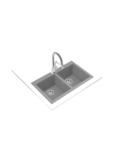 Teka Forsquare 790 Tg Stone Grey - Ankastre Kumanda Sifonlu Granit Eviye - Gri - 79 CM - 115260015