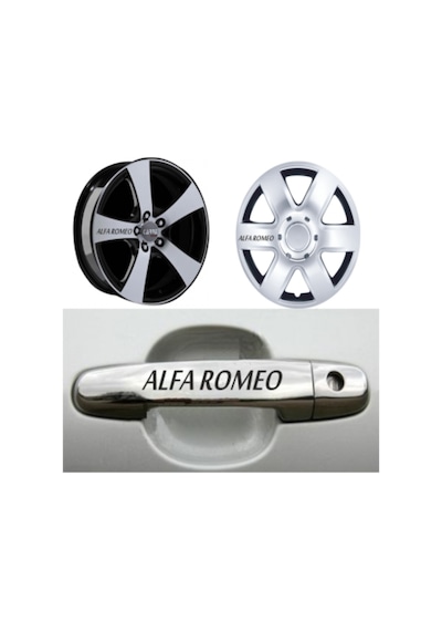 Alfa Romeo Kapı Jant Sticker Yapıştırma 8 Adet