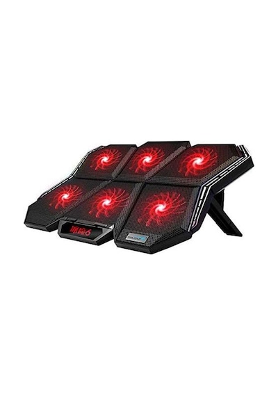 Rgb Led 6 Fanlı Notebook Soğutucu Fan Kontrollü 2 Usb 7 Kademeli