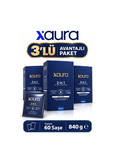 Xaura Global 2 İn 1 Coffe 20 Pcs 280 G 3 Adet Çekirdek
