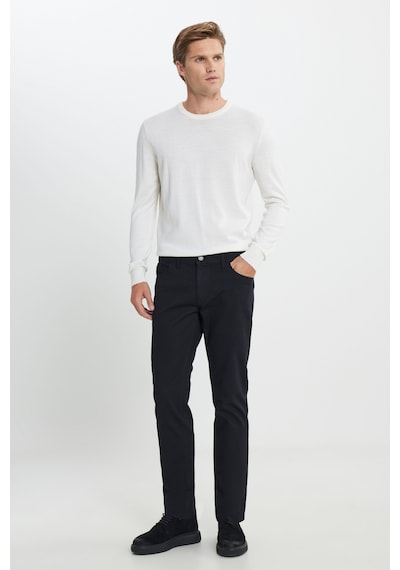 AC&Co / Altınyıldız Classics Erkek Sıyah Slim Fit Dar Kesim Pamuklu Esnek Armürlü 5 Cep Pantolon Siyah AC&Co / Altınyıldız Classics Erkek Sıyah Slim Fit Dar Kesim Pamuklu Esnek Armürlü 5 Cep Pantolon Siyah