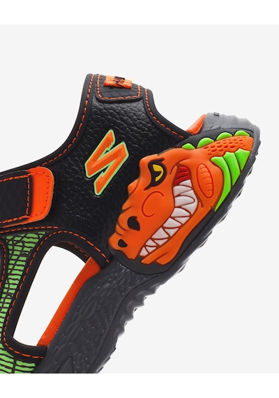 Skechers Creature - Splash Büyük Erkek Çocuk Siyah Işıklı Sandalet 400614l Bkor Siyah