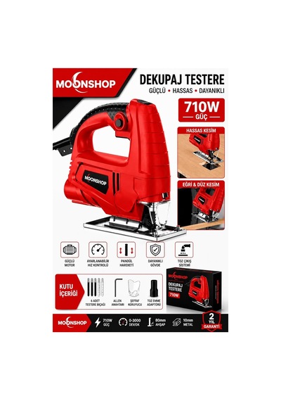 Pro New Seri Bakır Sargılı 710w Professional Devir Ayarlı Dekupaj Bıçkı Testere Makinası Dx7885