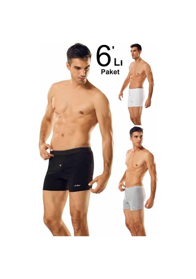 Erkek Karışık Renk 6'lı Paket Likralı Düğmeli Boxer Elf568nccm6 Yeni Sezon KARIŞIK RENK Erkek Karışık Renk 6'lı Paket Likralı Düğmeli Boxer Elf568nccm6 Yeni Sezon KARIŞIK RENK