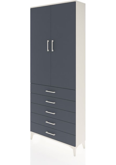 Arges Dolap 2 Raflı 5 Çekmeceli Tek Askılı 88x30x221 Aytaşı-a... Aytaşı
