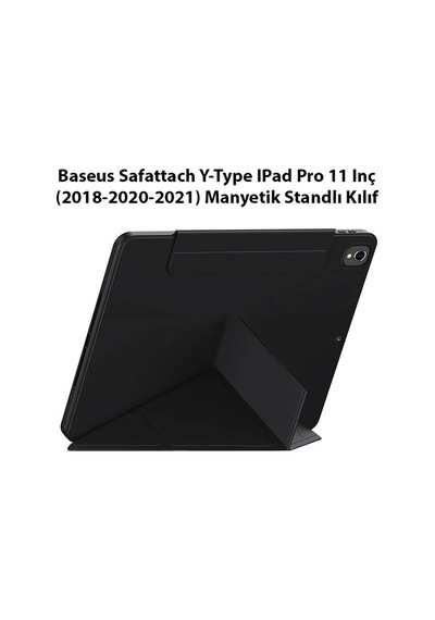 Baseus Safattach Y-type iPad Uyumlu Pro 11 Inç 2018-2020-2021 Manyetik Standlı Kılıf- 5775 Tablet Kılıfı