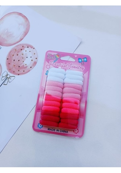 Pamuklu Bağlama Tokası - Pembe Çok Renkli