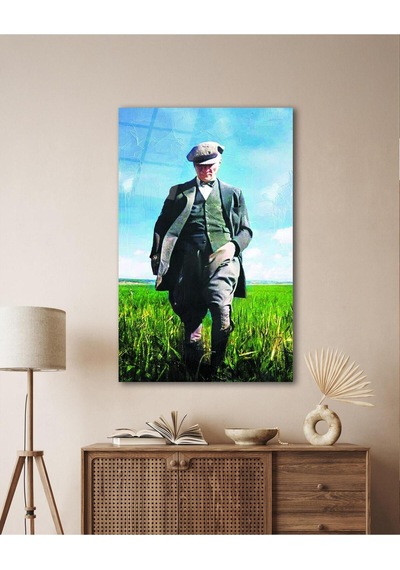 Atatürk Portre Cam Tablo Modern Ev Ofis Salon Hediyelik Büyük Tablo Duvar Dekoru8