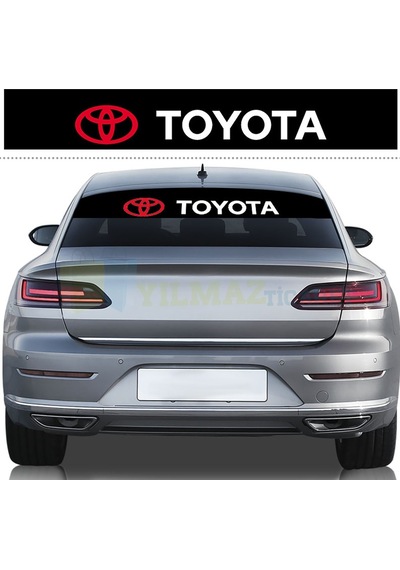Toyota Ön Arka Cam Güneşlik Oto Sticker Yapıştırma Etiket 1 Adet