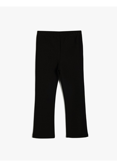 Koton Basic Tayt Beli Lastikli Siyah 5wmg40001ak Siyah
