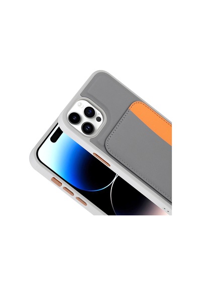Apple iPhone Uyumlu 14 Pro Max Kılıf Kartlıklı Kamera Yükseltili Silikon Pazarplus Siyah