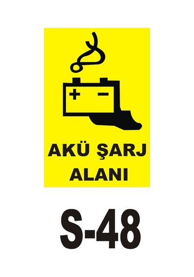 Iş Güvenliği Pvc Dekota Uyarı - Ikaz Levhası Akü Şarj Alanı