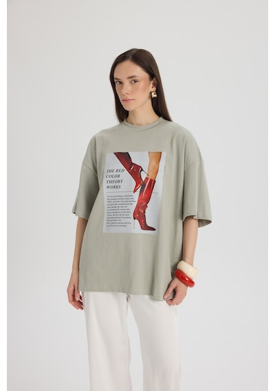 Mai Studios Co. Theory Oversize Gri T-shirt Gri