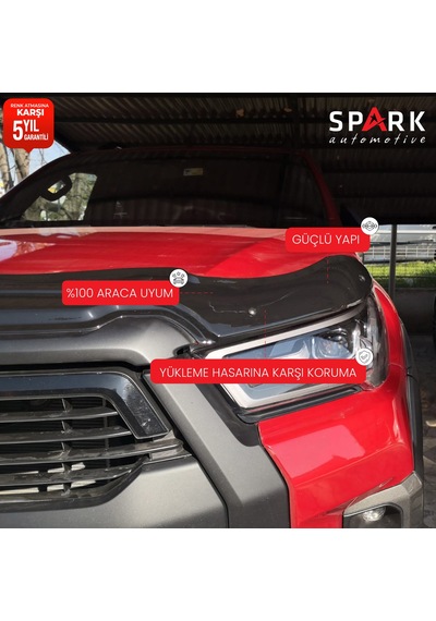 Toyota Hilux 2021- Yılı Ve Sonrası Uyumlu Yarasa Kaput Rüzgarlığı
