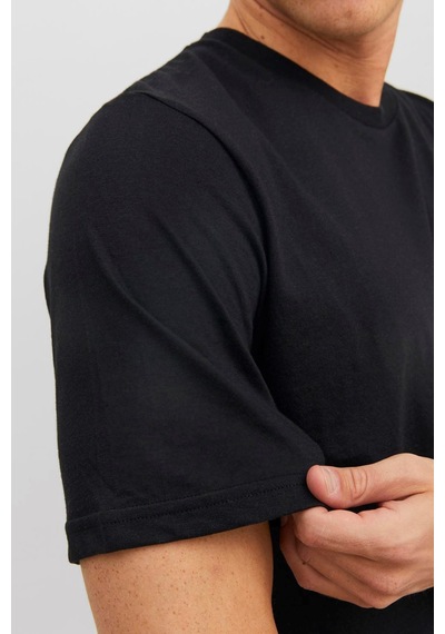 Jack & Jones Jacunder Tee Erkek 3'lü Bisiklet Yaka T-shirt 12248076 Siyah