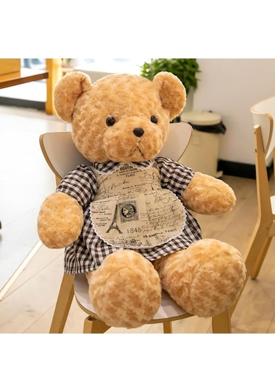 Kıyafetli Ayı 60 Cm Figür Peluş Oyuncak - Büyük Peluş Oyuncak - Tgs-p202590 Çok Renkli