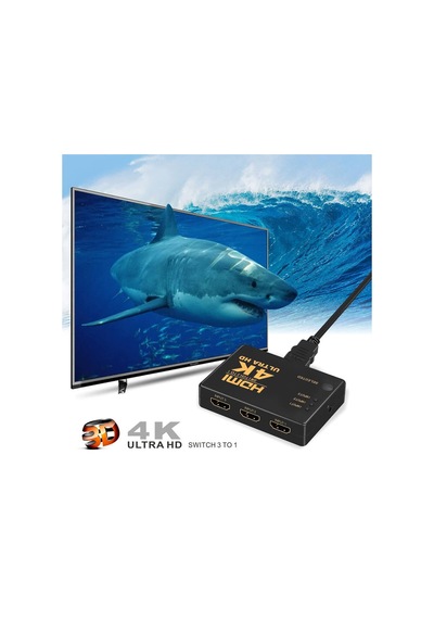 3 Port Hdmi Switch - 4K - Kumandalı - Ultra Hd - Versiyon 2021