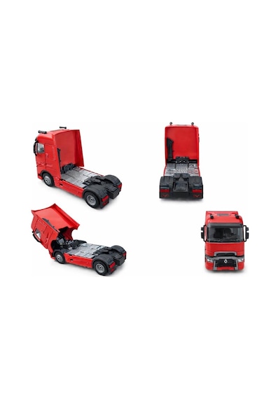 Işıklı Sesli Pilli Metal Çek Bırak Renault Tır - Js1125s Kırmızı Kırmızı