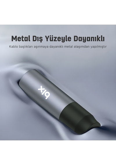 Bix BXAU3C Hi-fi 3.5 Mm Jack Örgülü Aux Ses Kablosu 2 M