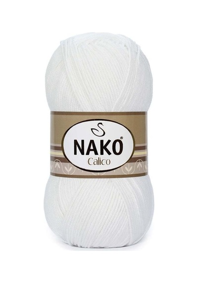 Calico- 00208 Beyaz- 5'li Paket - 100gr/240m - El Örgü İpi - Amigurimi-hırka- Kazak- Şal-bebek İpi