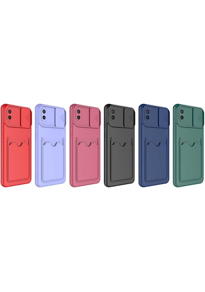 Zore Galaxy Uyumlu A02 Kılıf Kartix Kapak - Kırmızı Kirmizi