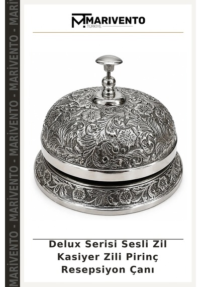 Delux Serisi Sesli Zil Kasiyer Zili Pirinç Resepsiyon Çanı