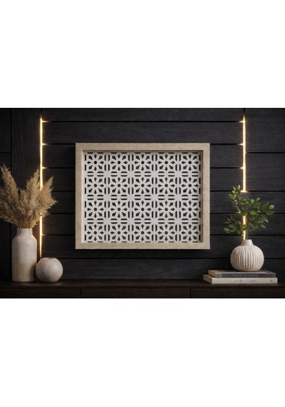 Eylux Modern Dekoratif Duvara Asılabilir Sigorta Ve Modem-wifi Saklama Kutusu 30x40 Cm Derinlik 10cm Bej