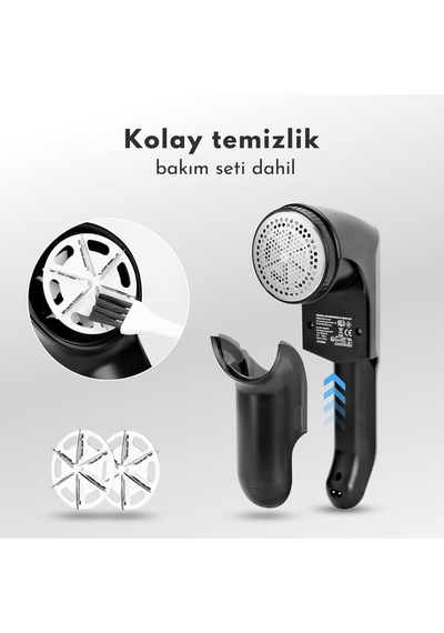 Lebenlang 2000 Mah Elektrikli Tüy Toplayıcı, Led Ekranlı, 6 Bıçaklı, Kıyafet Ve Kumaşlar İçin