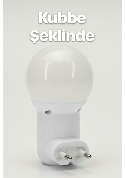 Gece Lambası Kubbe Tip 2 Mod Sarı-beyaz Işık Tuşlu Koridor Hol Işığı Uyuma Işığı Beyaz Gc11 Beyaz