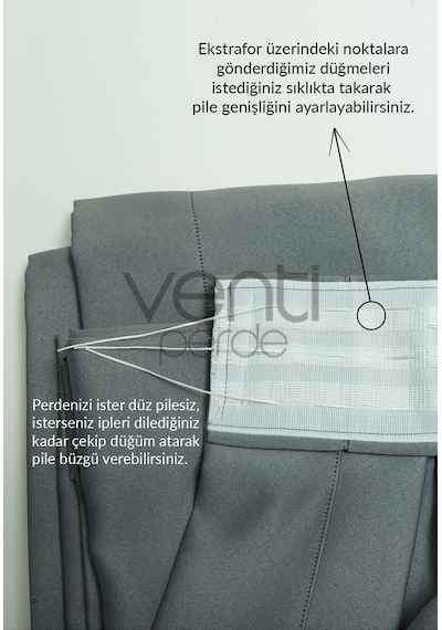 Blackout Karartma Güneşlik Düz Pilesiz Gri Kahve