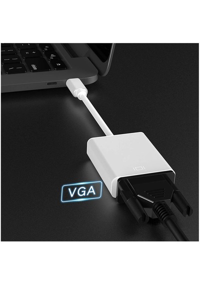 Usb Type-C To Vga Çevirici Dönüştürücü Kablo Type-C Apple Uyumlu MacBook
