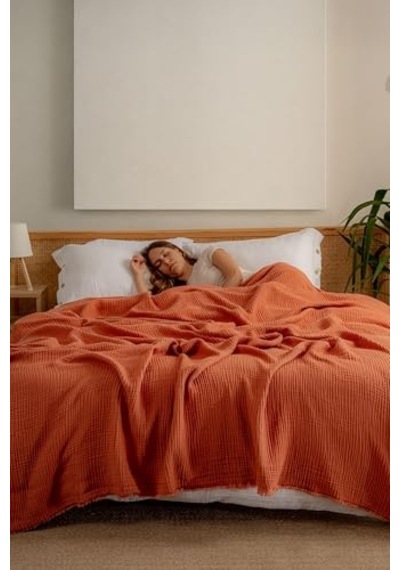 Premium 4 Kat Müslin Yatak Örtüsü Oeko-tex Sertifikalı%100 Türk Pamuğu, Dayanıklı Ve Yumuşak Pike Kiremit, Queen Boy Abd Standardı Açık Indigo Premium 4 Kat Müslin Yatak Örtüsü Oeko-tex Sertifikalı%100 Türk Pamuğu, Dayanıklı Ve Yumuşak Pike Kiremit, Queen Boy Abd Standardı Açık Indigo
