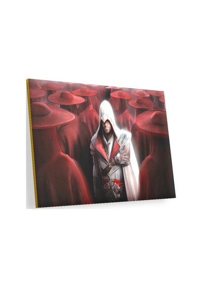 Cakasepetim Assassins Creed Suikastçi Ve Kırmızı Kıyafetliler Ahşap Mdf Tablo