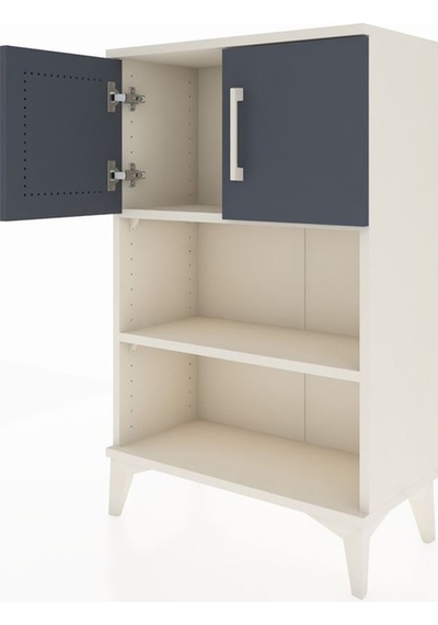 Arges Komodin 2 Raflı 2 Kapaklı 60x30x96 Aytaşı-antrasit Aytaşı