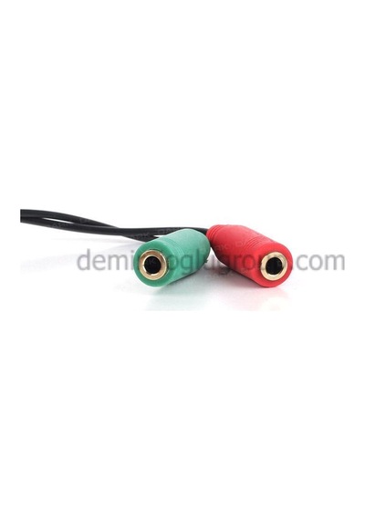 Dark 2X3.5Mm Stereo Dişi - 4Pin 3.5Mm Stereo Erkek