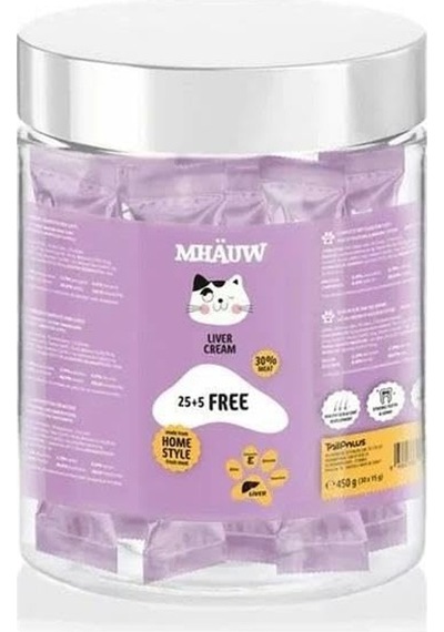 Mhäuw Ciğerli Sıvı Kedi Ödülü 15gr 30lu