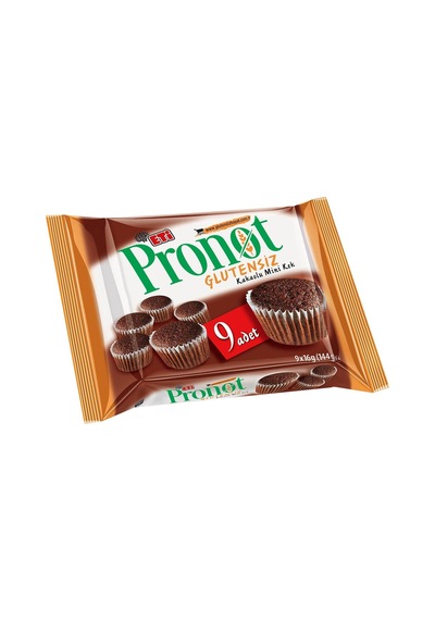 Eti Pronot Glutensiz Kakaolu Mini Kek 144g - 9 Adet 2'li Ekonomik Paket - 2 Adet Tarı