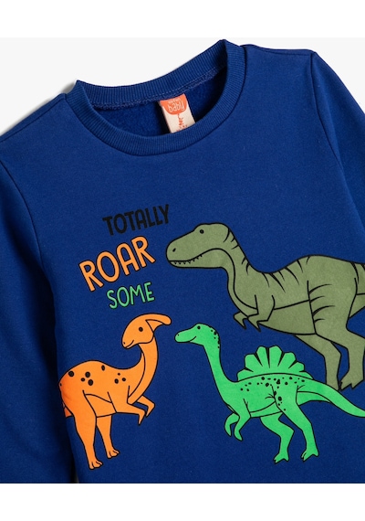 Koton Sweatshirt Dinozor Baskılı Bisiklet Yaka Uzun Kollu Şardonlu Pamuklu Saks 4smb10046tk 4SMB10046TK968 Saks Mavi Koton Sweatshirt Dinozor Baskılı Bisiklet Yaka Uzun Kollu Şardonlu Pamuklu Saks 4smb10046tk 4SMB10046TK968 Saks Mavi