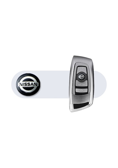 Nissan Oto Anahtar 3M Metal Alaşım Logo 2Li Set