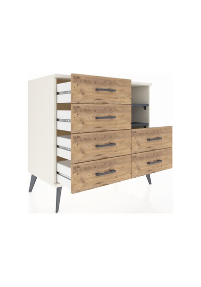 Hyperion Şifonyer 2 Raflı 6 Çekmeceli 88x44x80 Aytaşı-antrasit/çam Antrasit/çam Hyperion Şifonyer 2 Raflı 6 Çekmeceli 88x44x80 Aytaşı-antrasit/çam Antrasit/çam