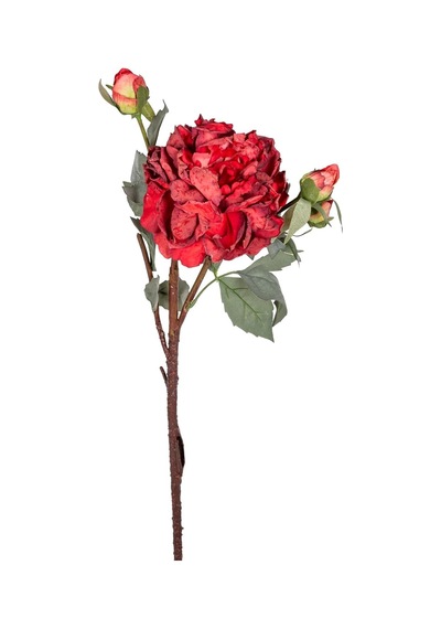 Yapay Gül Kurumuş Efektli Kırmızı 60 Cm.