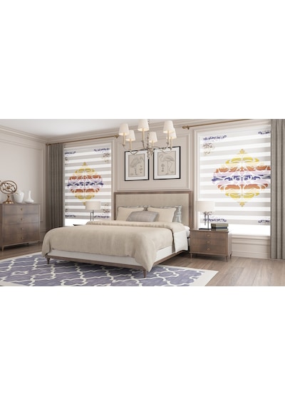 Damask Dijital Baskı Piliseli Zebra Stor Perde (400886897)