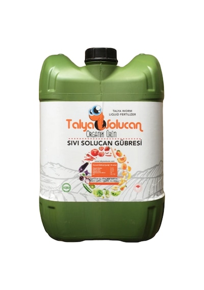Organik Sıvı Solucan Gübresi 20 KG Talya Solucan Humik Fulvik Var